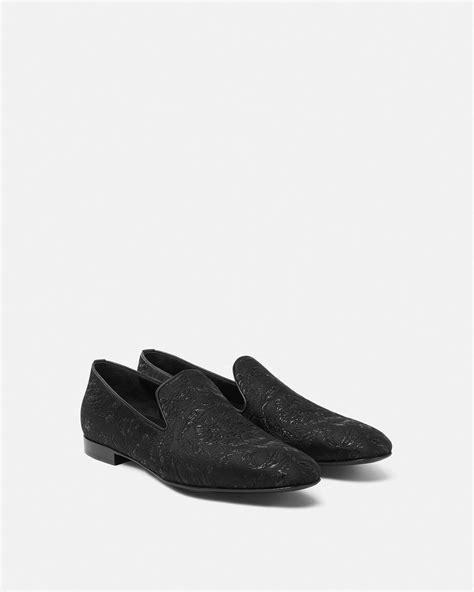 sottopiatto versace|Barocco Jacquard Slippers Black,Silver .